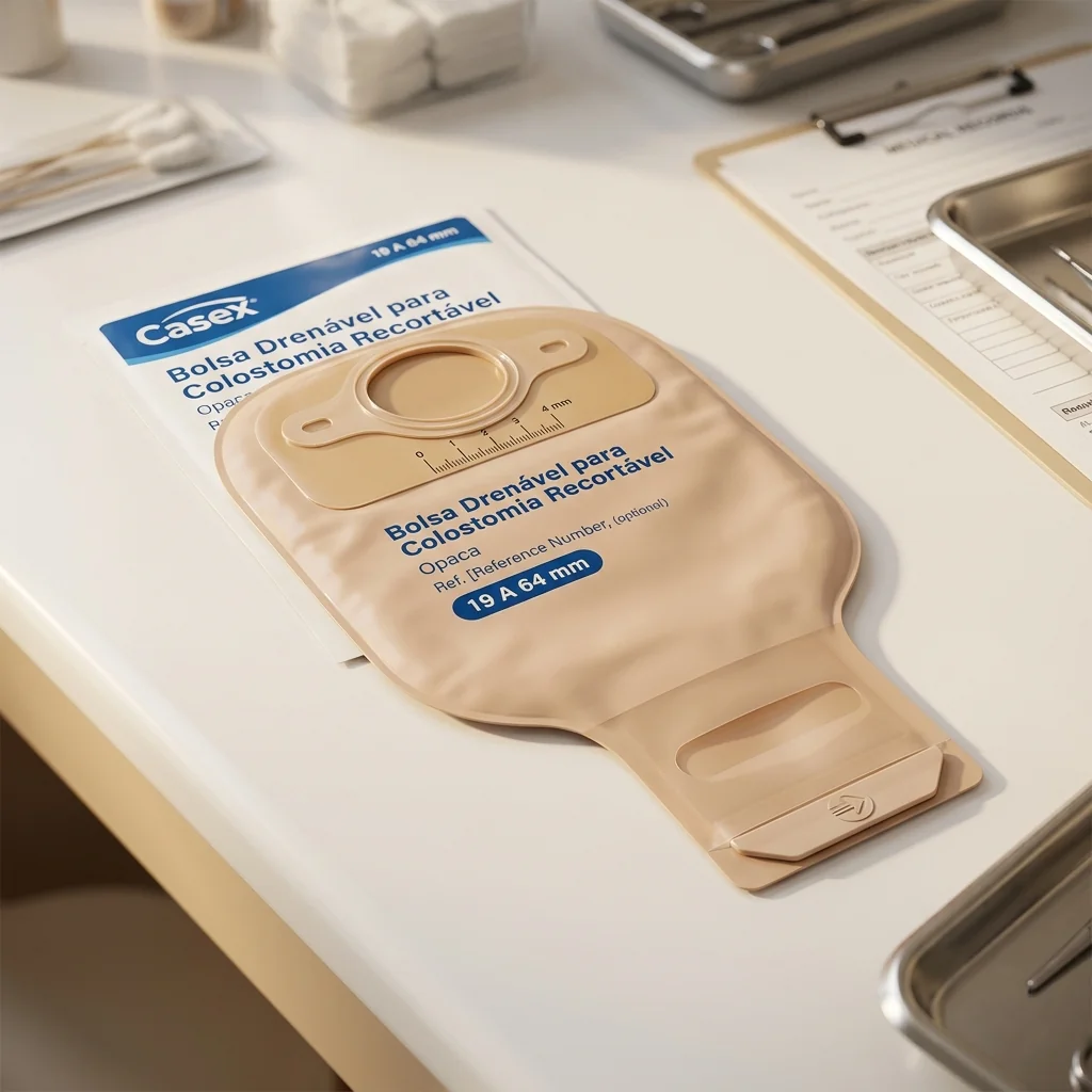 Bolsa Drenável para Colostomia Recortável de 19 A 64 mm - Opaca